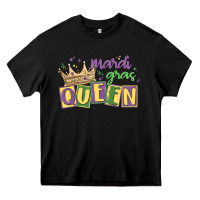 Black mardi gras queen Heavy Core Tee - MaliasSmallBusiness