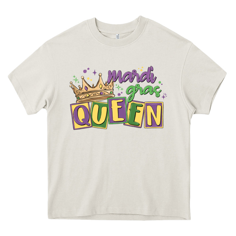 Mardi Gras Queen Heavy Core Tee by MaliasSmallBusiness | Teevron