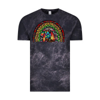 Cloud Black Christmas cowboy boots rainbow Vintage Tee - RanaPortraitStore