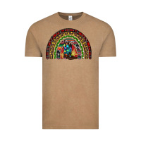Vintage Coffee Christmas cowboy boots rainbow Vintage Tee - RanaPortraitStore