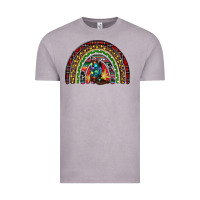 Vintage Zinc Christmas cowboy boots rainbow Vintage Tee - RanaPortraitStore