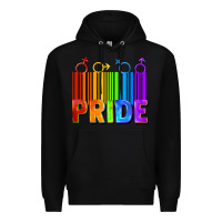 Black Pride Barcode Premium Hoodie - FaDigitalArtStudio