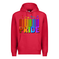 Cardinal Pride Barcode Premium Hoodie - FaDigitalArtStudio