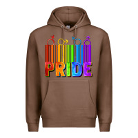 Chestnut Pride Barcode Premium Hoodie - FaDigitalArtStudio