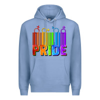 Colony Blue Pride Barcode Premium Hoodie - FaDigitalArtStudio