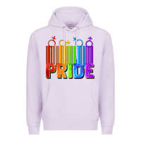 Lilac Pride Barcode Premium Hoodie - FaDigitalArtStudio