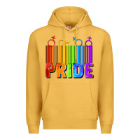 Mustard Pride Barcode Premium Hoodie - FaDigitalArtStudio