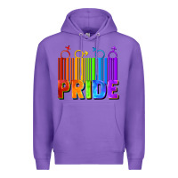 Purple Pride Barcode Premium Hoodie - FaDigitalArtStudio