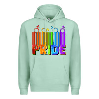 Seafoam Pride Barcode Premium Hoodie - FaDigitalArtStudio