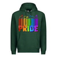 Sports Green Pride Barcode Premium Hoodie - FaDigitalArtStudio