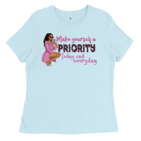 Make Yourself A Priority Today And Everyday Afro W Ladies Tee | Teevron