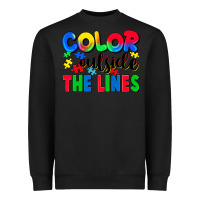 Black Color outside the lines Heavyweight Sweatshirt - CowGirlArtShop