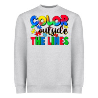 Heather Grey Color outside the lines Heavyweight Sweatshirt - CowGirlArtShop