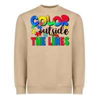 Mushroom Color outside the lines Heavyweight Sweatshirt - CowGirlArtShop