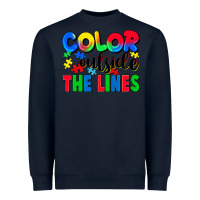 Navy Color outside the lines Heavyweight Sweatshirt - CowGirlArtShop