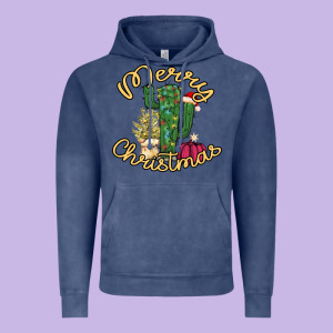 Merry Christmas Cactus Vintage Hoodie Designed By Bettercallsaul