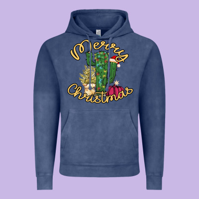 Merry Christmas Cactus Vintage Hoodie Designed By Bettercallsaul