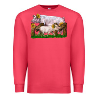 Cardinal Mom With White Chester Pig And Baby Pig Premium Sweatshirt - LillyAllenDesigns
