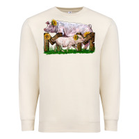 Sandshell Mom With White Chester Pig And Baby Pig Premium Sweatshirt - LillyAllenDesigns