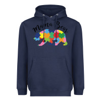 Navy mama bear Heavyweight Hoodie - CowhideDigitalArt