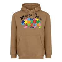 Toasted Coconut mama bear Heavyweight Hoodie - CowhideDigitalArt