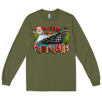 Army Green Merry Cruisemas Long Sleeve Tee - texasbilliewilder