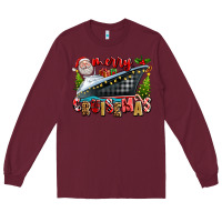 Burgundy Merry Cruisemas Long Sleeve Tee - texasbilliewilder