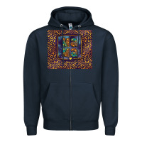 Navy Leopard mama Zipper Hoodie - FaDigitalArtStudio