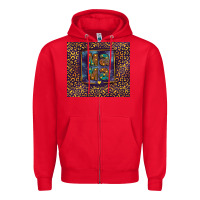 Red Leopard mama Zipper Hoodie - FaDigitalArtStudio