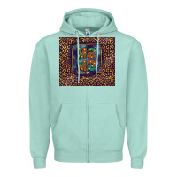 Seafoam Leopard mama Zipper Hoodie - FaDigitalArtStudio