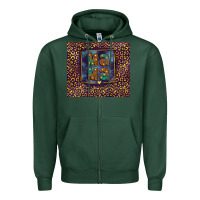 Sports Green Leopard mama Zipper Hoodie - FaDigitalArtStudio