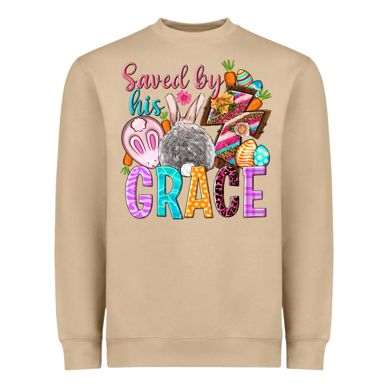 Saved By His Grace Easter Day Heavyweight Sweatshirt by HowdyJamesFarm | Teevron