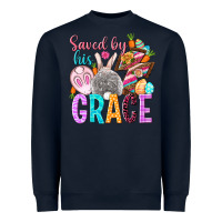 Navy Saved by his grace Easter Day Heavyweight Sweatshirt - HowdyJamesFarm