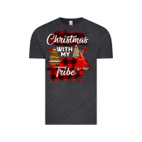 Vintage Black Christmas With My Tribe Vintage Tee - Bettercallsaul