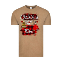 Vintage Coffee Christmas With My Tribe Vintage Tee - Bettercallsaul
