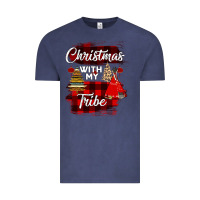 Vintage Denim Christmas With My Tribe Vintage Tee - Bettercallsaul