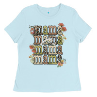 Baby Blue mama mama mama mama western flower Ladies Tee - NancyCooperArtShop