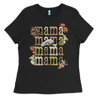 Black mama mama mama mama western flower Ladies Tee - NancyCooperArtShop