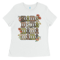 White mama mama mama mama western flower Ladies Tee - NancyCooperArtShop