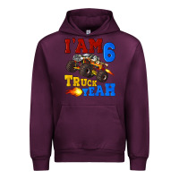 Mauve Wine i'am six truck yeah Urban Hoodie - Artiststas
