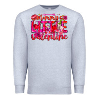 Heather Grey Mommy's Little Valentine Premium Sweatshirt - CowhideDigitalArt