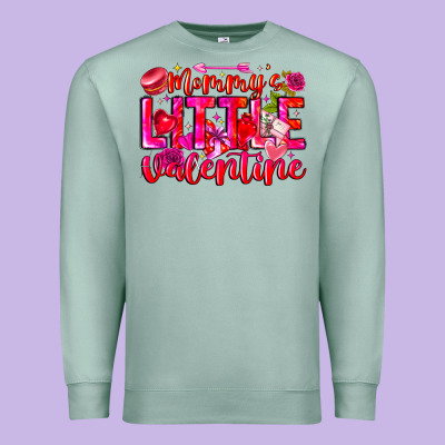 Mommy's Little Valentine Premium Sweatshirt Designed By Cowhidedigitalart