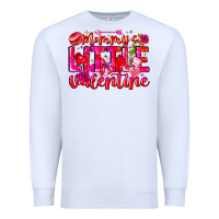 White Mommy's Little Valentine Premium Sweatshirt - CowhideDigitalArt