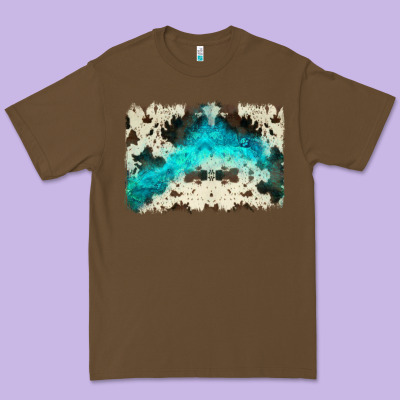 Turquoise, Cowhide Backgraund Premium Tee Designed By Jahusdesignshop