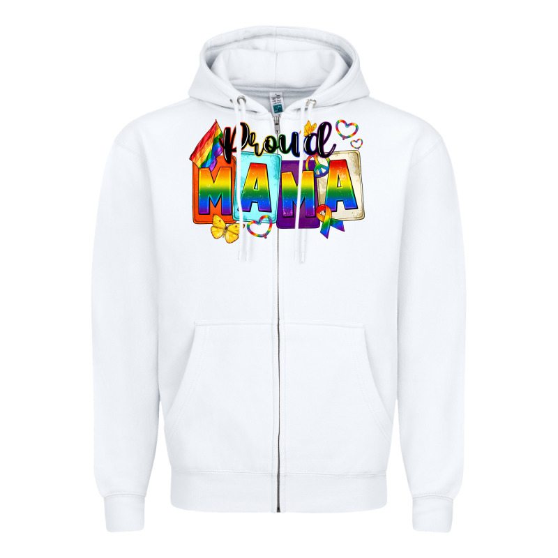 Proud Mama Mother's Day Zipper Hoodie by FaDigitalArtStudio | Teevron
