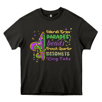 Asphalt mardi gras parades beads french quarter beignets k Heavy Core Tee - MaliasSmallBusiness