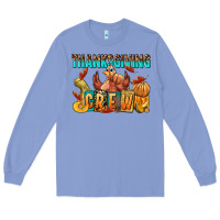 Colony Blue Thanksgiving crew Long Sleeve Tee - NancyCooperArtShop