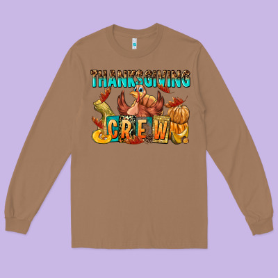 Thanksgiving Crew Long Sleeve Tee Designed By Nancycooperartshop