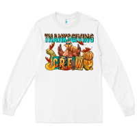 White Thanksgiving crew Long Sleeve Tee - NancyCooperArtShop
