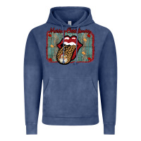 Vintage Denim Merry Christmas Lips Santa Vintage Hoodie - Bettercallsaul